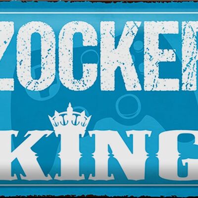 Cartel de chapa que dice Controlador Zocker King 30x20cm