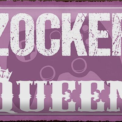 Blechschild Spruch 30x20cm Zocker Queen Controller