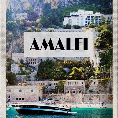 Plaque en tôle Voyage 20x30cm Amalfi Italie - Sélection: Plaque en tôle Voyage 20x30cm Amalfi Italie Tourisme de vacances