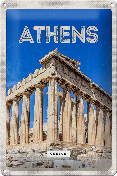 Blechschild Reise 20x30cm Athen Greece Akropolis