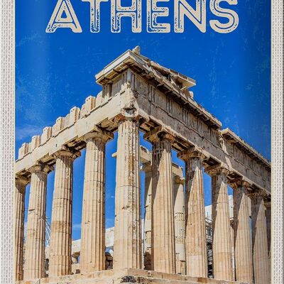 Cartel de chapa Travel 20x30cm Atenas Grecia Acrópolis