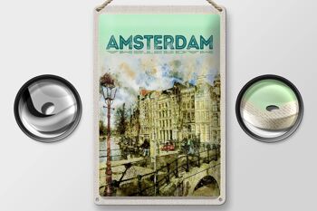 Signe en étain voyage 20x30cm, Vintage Art Amsterdam 2
