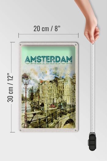 Signe en étain voyage 20x30cm, Vintage Art Amsterdam 4