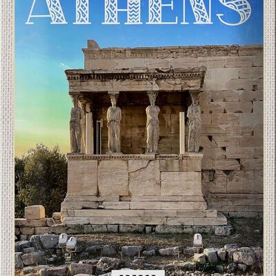 Cartel de chapa viaje 20x30cm Atenas Grecia Acrópolis