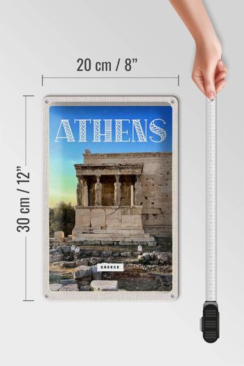 Plaque en tôle voyage 20x30cm Athènes Grèce Acropole 4