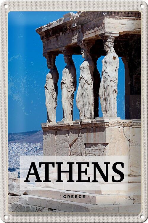 Blechschild Reise 20x30cm Retro Athens Greece Geschenk Dekoration