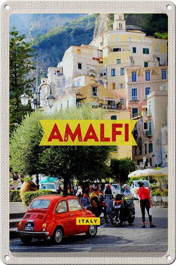 Signe en étain voyage 20x30cm Amalfi Italie vacances 1