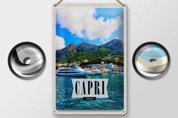 Signe en étain voyage 20x30cm, Capri, italie, île, vacances à la mer 2