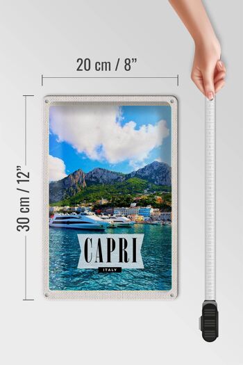 Signe en étain voyage 20x30cm, Capri, italie, île, vacances à la mer 4