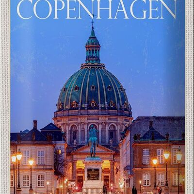 Blechschild Reise 20x30cm Copenhagen Denmark Amalienborg