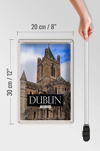 Panneau de voyage en étain, 20x30cm, destination de voyage, château de Dublin, irlande 4