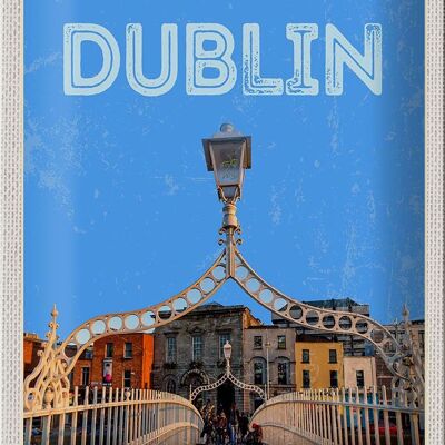 Cartel de chapa de viaje, 20x30cm, Retro, Dublín, Irlanda, destino de viaje