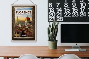 Signe en étain voyage 20x30cm, Florence, italie, vacances italiennes, Toscane 3