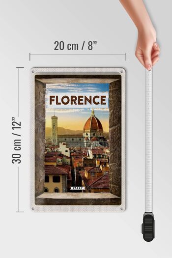 Signe en étain voyage 20x30cm, Florence, italie, vacances italiennes, Toscane 4