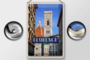 Signe en étain voyage 20x30cm, Florence italie vacances Toscana 2