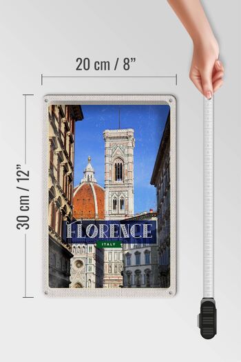 Signe en étain voyage 20x30cm, Florence italie vacances Toscana 4