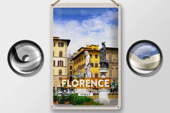 Signe en étain voyage 20x30cm, Florence italie vacances 2