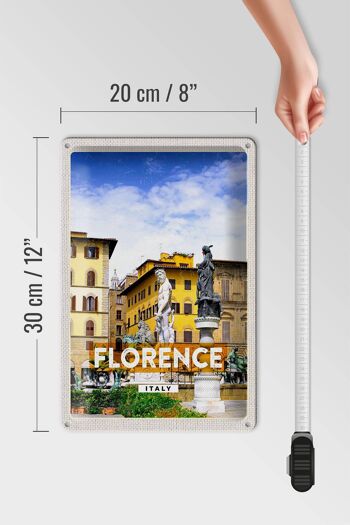Signe en étain voyage 20x30cm, Florence italie vacances 4