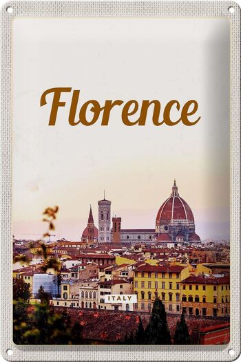 Signe en étain voyage 20x30cm, Florence, italie, vacances italiennes, Toscane 1