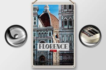 Panneau en étain voyage 20x30cm Florence Italie vacances vieille ville 2