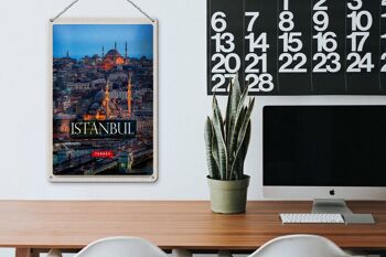 Panneau de voyage en étain, 20x30cm, Istanbul, turquie, photo de la mosquée 3