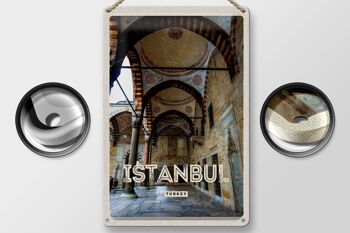 Panneau de voyage en étain rétro, 20x30cm, mosquée d'istanbul, turquie 2