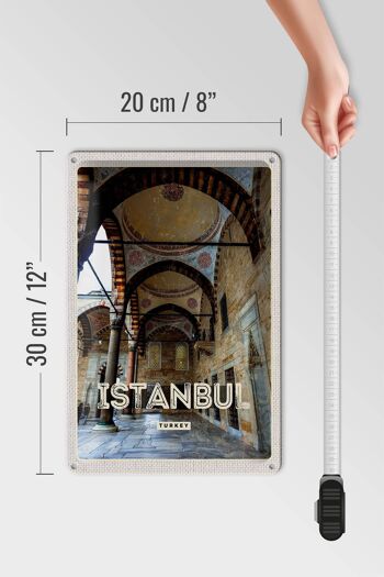 Panneau de voyage en étain rétro, 20x30cm, mosquée d'istanbul, turquie 4