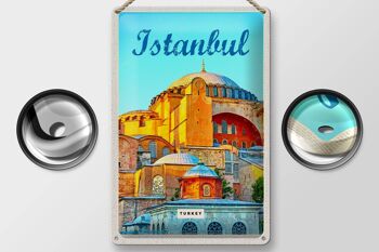 Panneau en étain voyage 20x30cm, Istanbul, turquie, photo de vacances 2