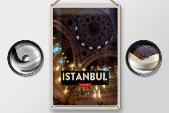 Panneau de voyage rétro en étain, 20x30cm, Istanbul, turquie, grand marché 2