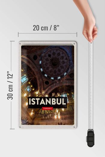 Panneau de voyage rétro en étain, 20x30cm, Istanbul, turquie, grand marché 4