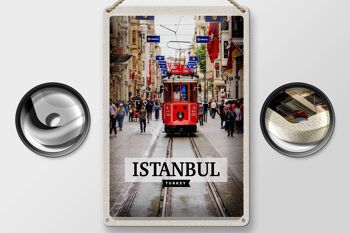 Panneau de voyage en étain, 20x30cm, Istanbul, turquie, Tram, Destination de voyage 2