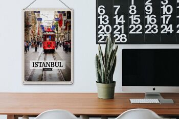 Panneau de voyage en étain, 20x30cm, Istanbul, turquie, Tram, Destination de voyage 3