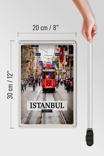 Panneau de voyage en étain, 20x30cm, Istanbul, turquie, Tram, Destination de voyage 4