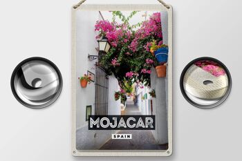 Panneau en étain voyage 20x30cm Mojacar Espagne fleurs d'Espagne 2