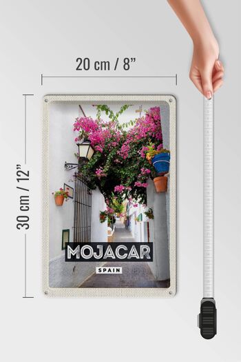 Panneau en étain voyage 20x30cm Mojacar Espagne fleurs d'Espagne 4