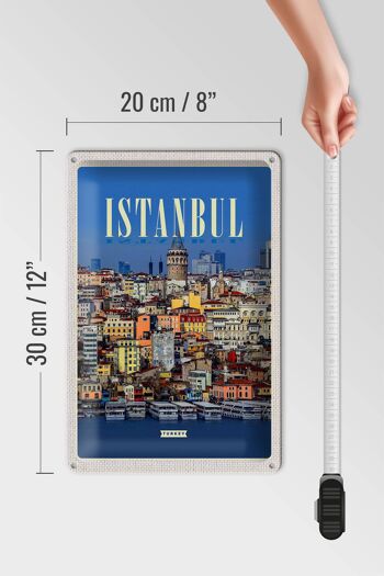 Panneau en étain voyage 20x30cm, Guide de la ville d'istanbul turquie 4