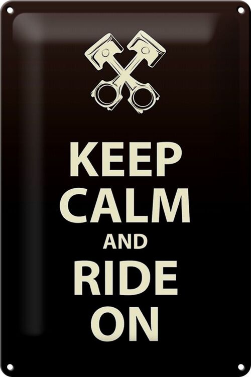 Blechschild Spruch 20x30cm Keep calm and ride on