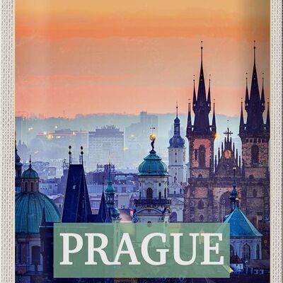 Cartel de chapa Viajes 20x30cm Ciudad Vieja de Praga Praga República Checa