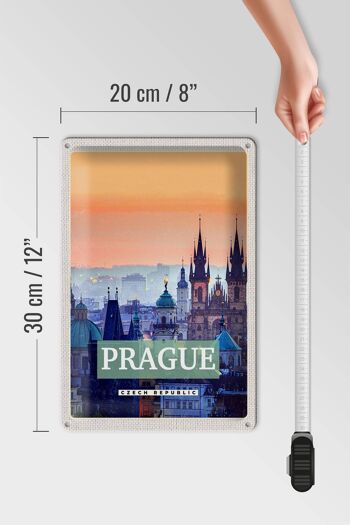 Panneau en étain voyage 20x30cm, vieille ville de Prague, république tchèque 4