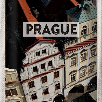 Cartel de chapa Travel 20x30cm Praga Casco antiguo de Praga República Checa