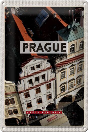 Panneau en étain voyage 20x30cm, Prague, vieille ville de Prague, république tchèque 1