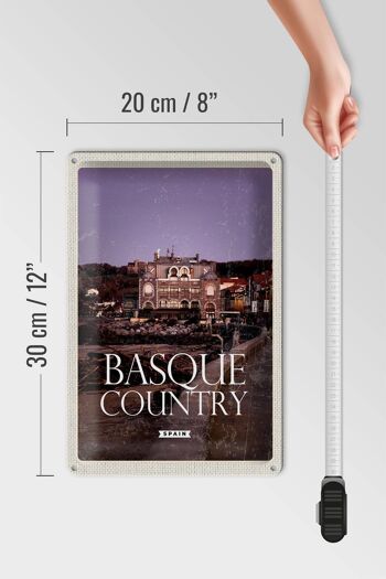 Plaque en tôle Voyage 20x30cm Rétro Pays Basque Espagne Pays Basque 4