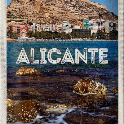 Blechschild Reise 20x30cm Alicante Spain Spanien Meer Urlaub