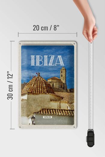 Panneau de voyage rétro en étain, 20x30cm, Ibiza, espagne, vieille ville, vacances 4