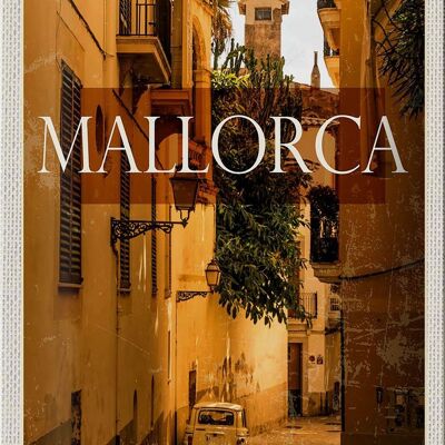 Cartel de chapa Travel 20x30cm Mallorca España Casco antiguo Palmas