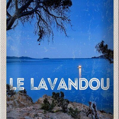 Blechschild Reise 20x30cm Retro Le Lavandou France Urlaub