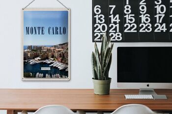 Plaque en tôle voyage 20x30cm Monte Carlo Monaco vacances à la mer 3