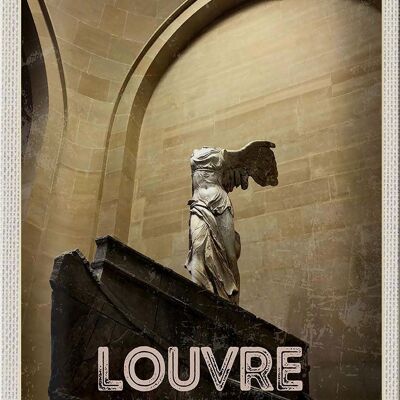 Blechschild Reise 20x30cm Retro Louvre Museum Paris Palast