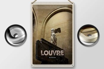 Plaque de voyage en étain rétro, 20x30cm, musée du Louvre, palais de Paris 2