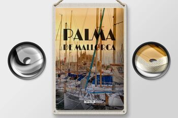 Plaque en tôle voyage 20x30cm Palma de Majorque yachts mer 2